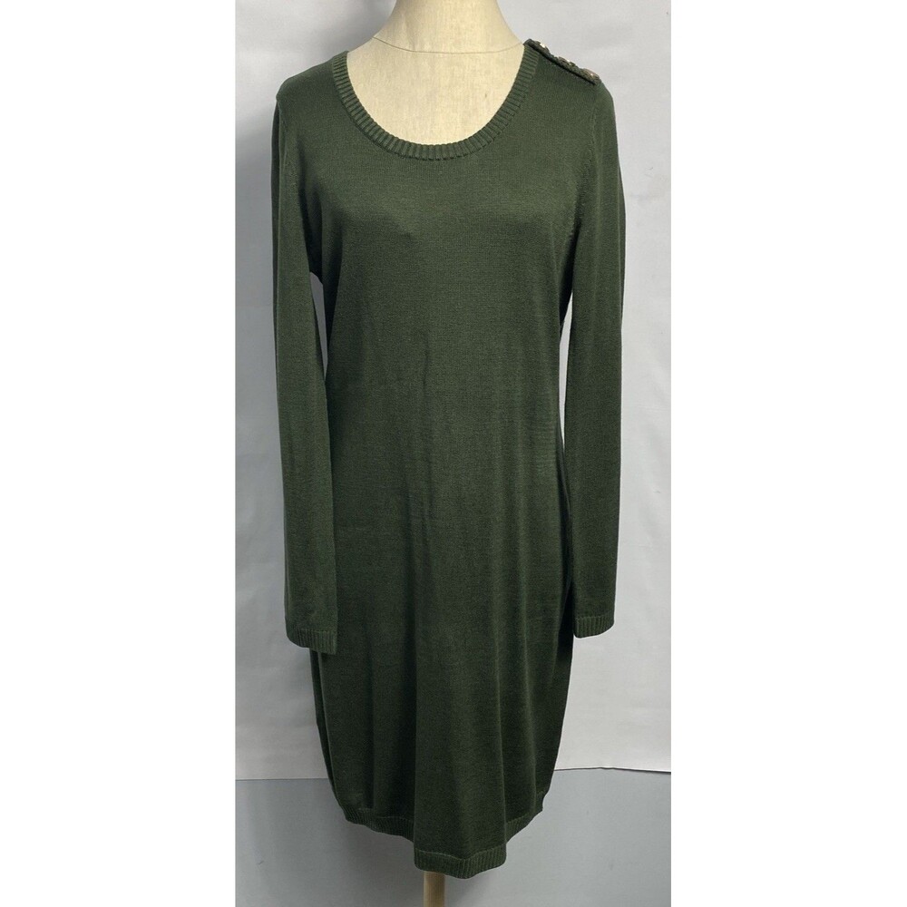 Calvin Klein Knit Sweater Dress Size L  Green